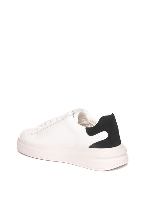 White/black leather sneaker GUESS | FLJELB LEA12ELBINA-WHBLK